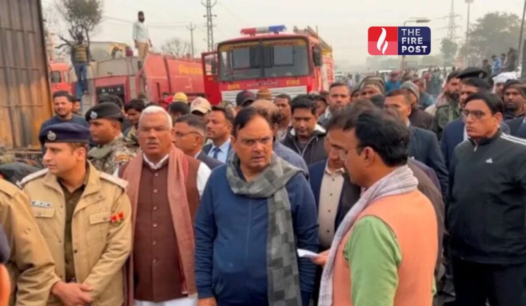 जयपुर में ट्रक हादसे के बाद भीषण आग! चार की जलकर मौत, CM ने किया घटनास्थल का दौरा